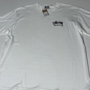 Stussy International Basic Tee Size XL White‎ Short Sleeve Logo NWT